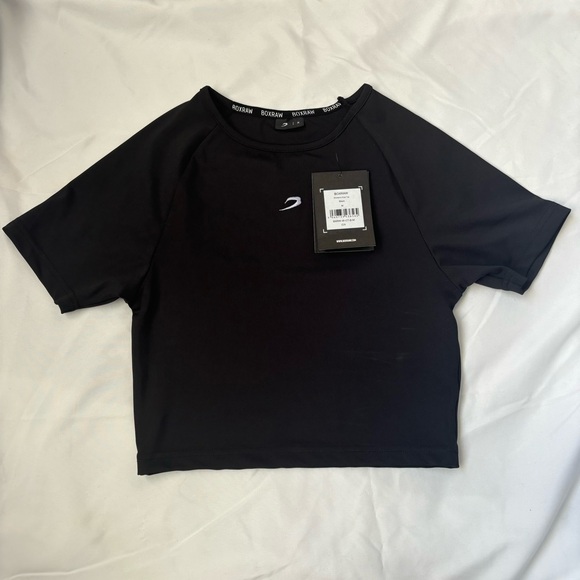 BOXRAW Women’s training Black Crop Top - Picture 3 of 4